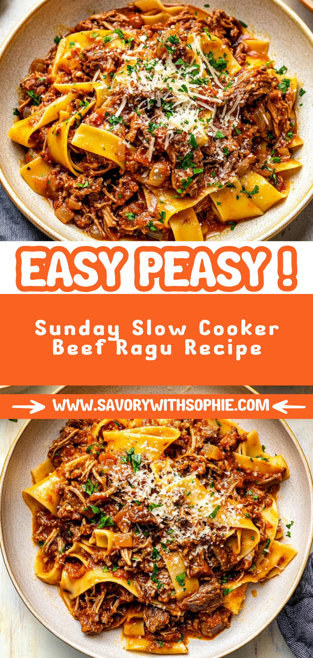 Sunday Slow Cooker Beef Ragu Recipe
