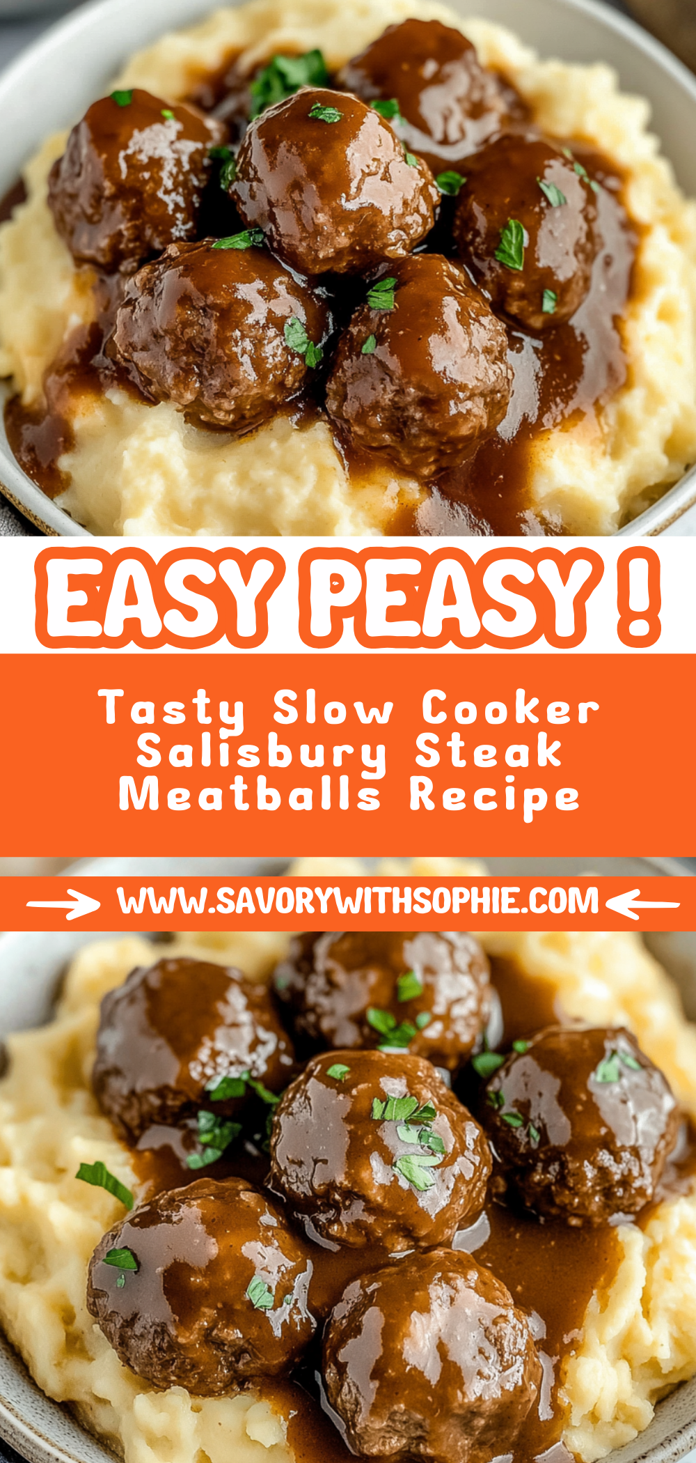 Tasty Slow Cooker Salisbury Steak Meatballs Recipe