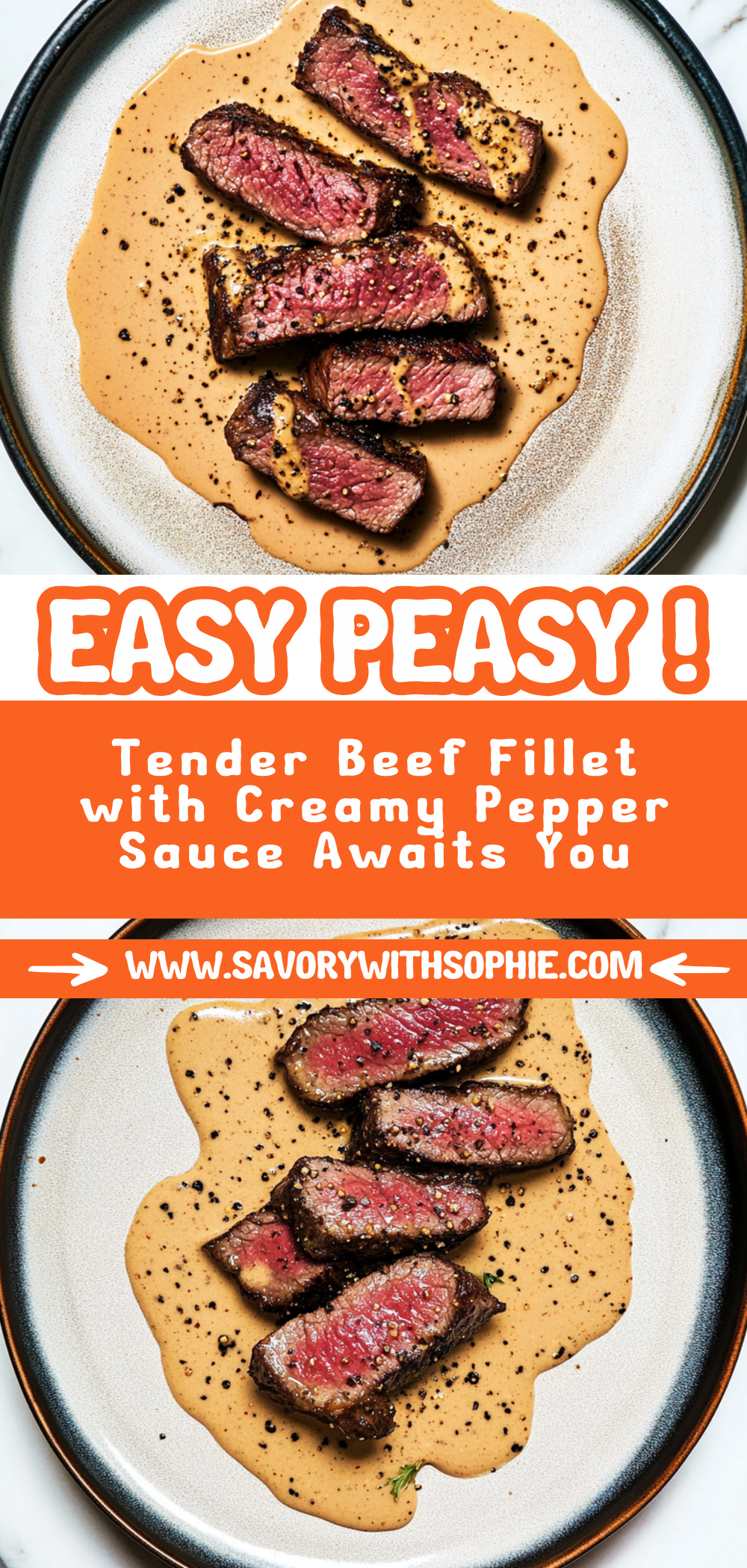 Tender Beef Fillet with Creamy Pepper Sauce Awaits You!