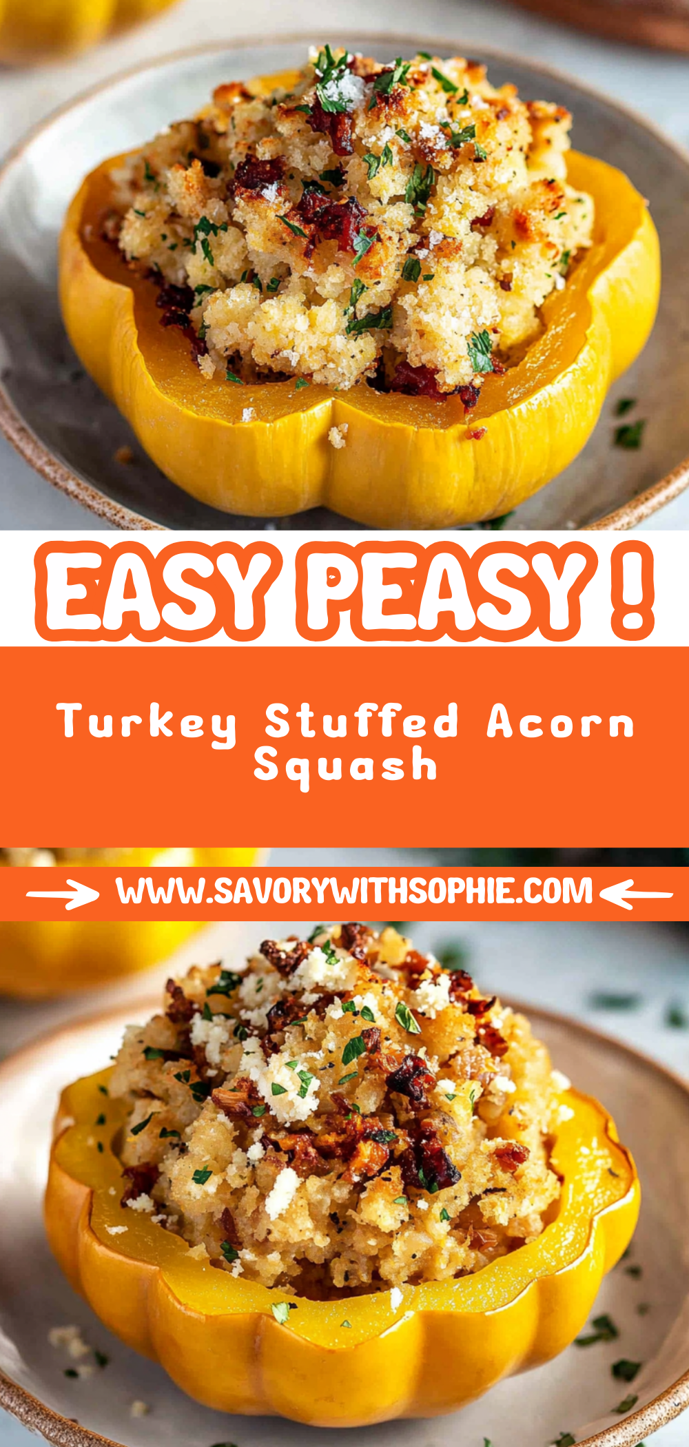 Turkey Stuffed Acorn Squash