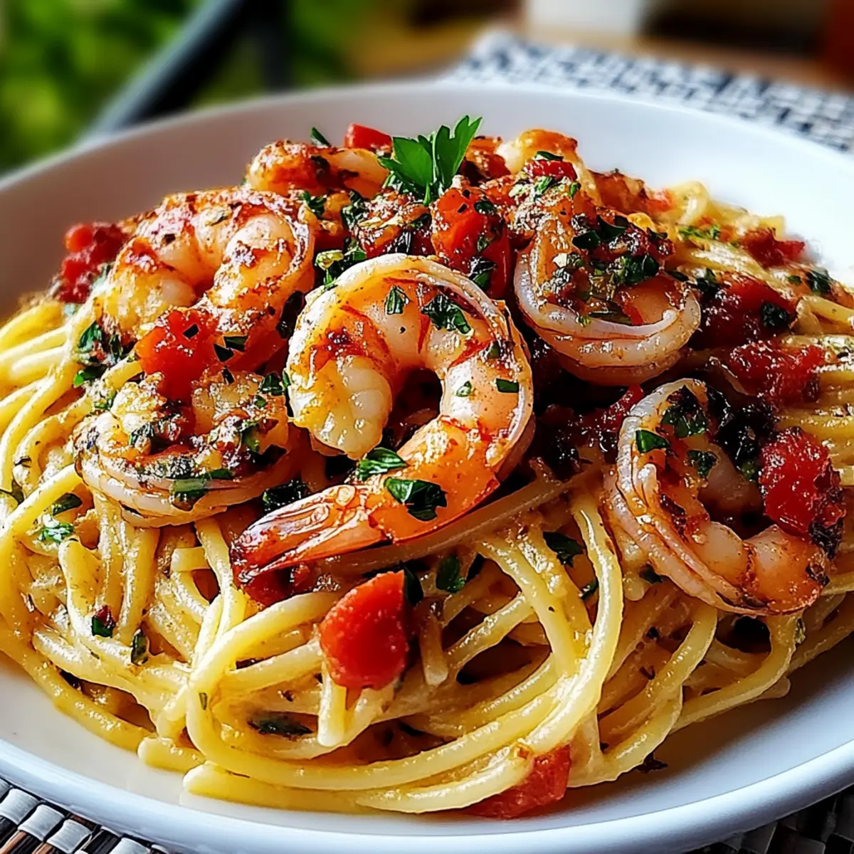 Chilli Garlic Prawn Pasta