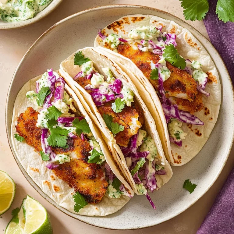 Air Fryer Fish Tacos with Cilantro Lime Slaw: Crispy Bliss