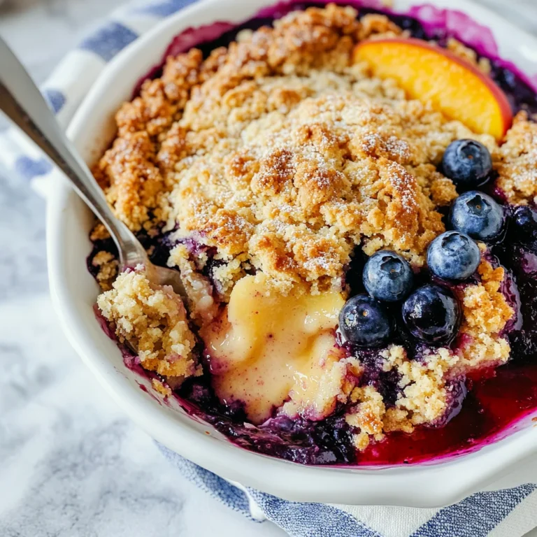 Blueberry Peach Crumble: A Heavenly Homemade Delight