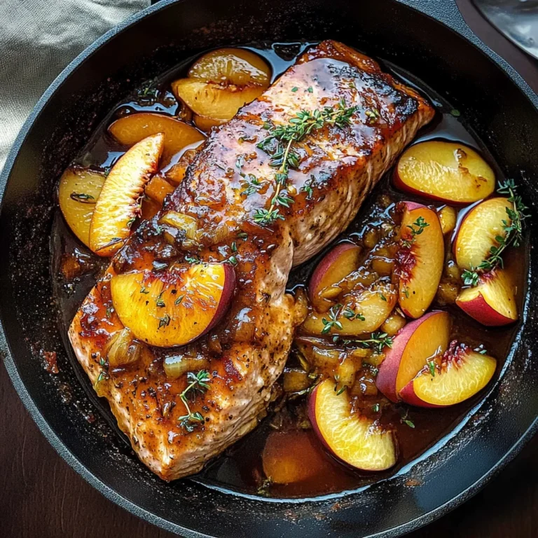 Bourbon Peach Roasted Salmon: Sweet and Savory Delight