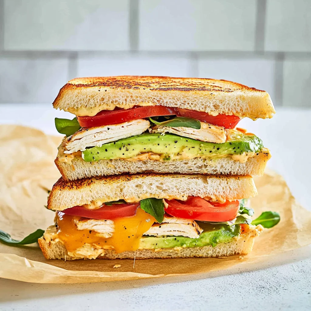 Chicken Avocado Melt Sandwich: Creamy and Cheesy Delight