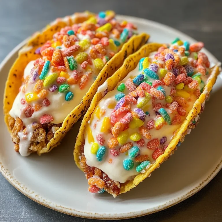 Fruity Pebbles Cheesecake Tacos: A Colorful Delight
