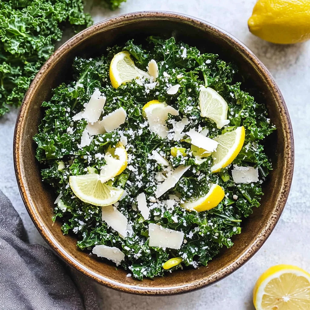 Lemony Parmesan Kale Salad: A Zesty Delight at Home