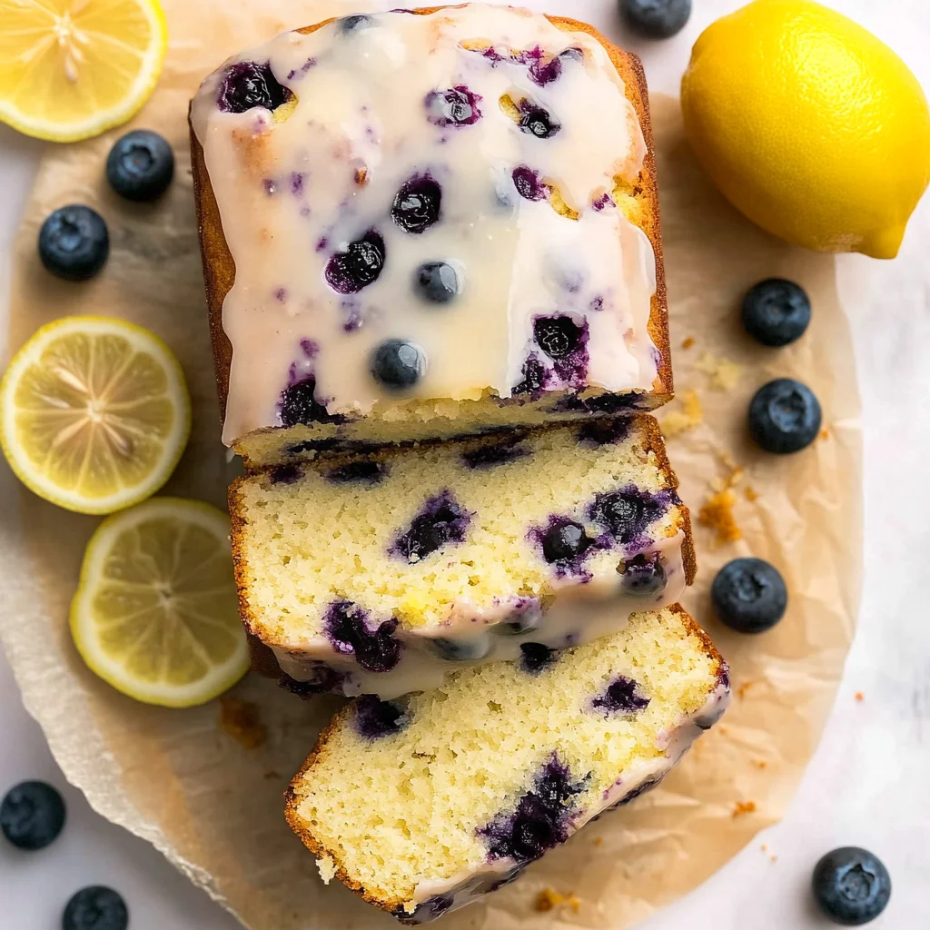 Sour Cream Blueberry Bread with Lemon Glaze: Irresistibly…