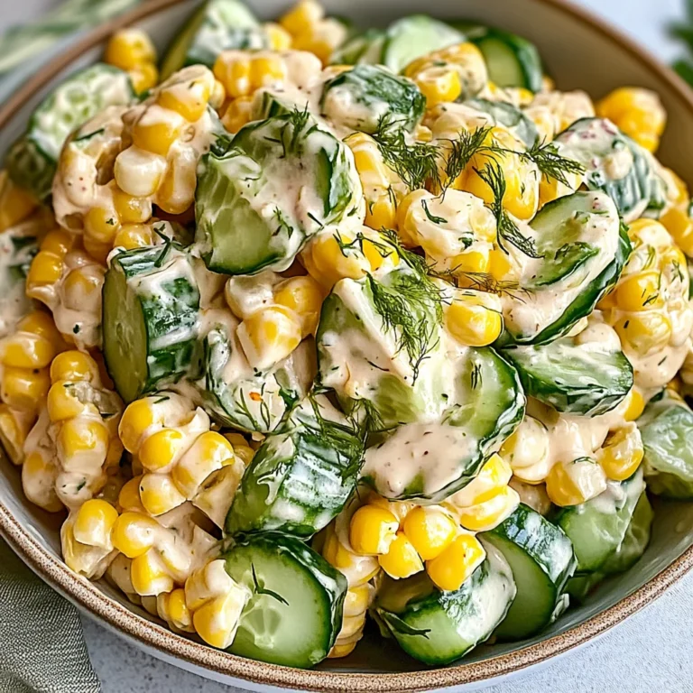 Street Corn Creamy Cucumber Salad: A Refreshing Delight