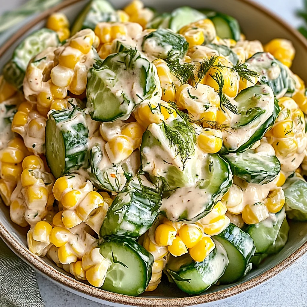 Street Corn Creamy Cucumber Salad: A Refreshing Delight