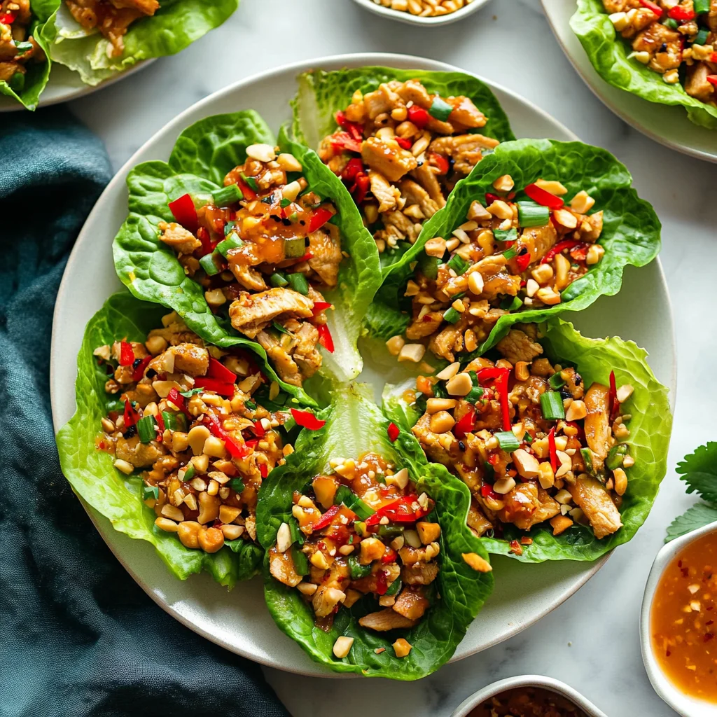 Thai Chicken Lettuce Wraps: Fresh and Flavorful Delight