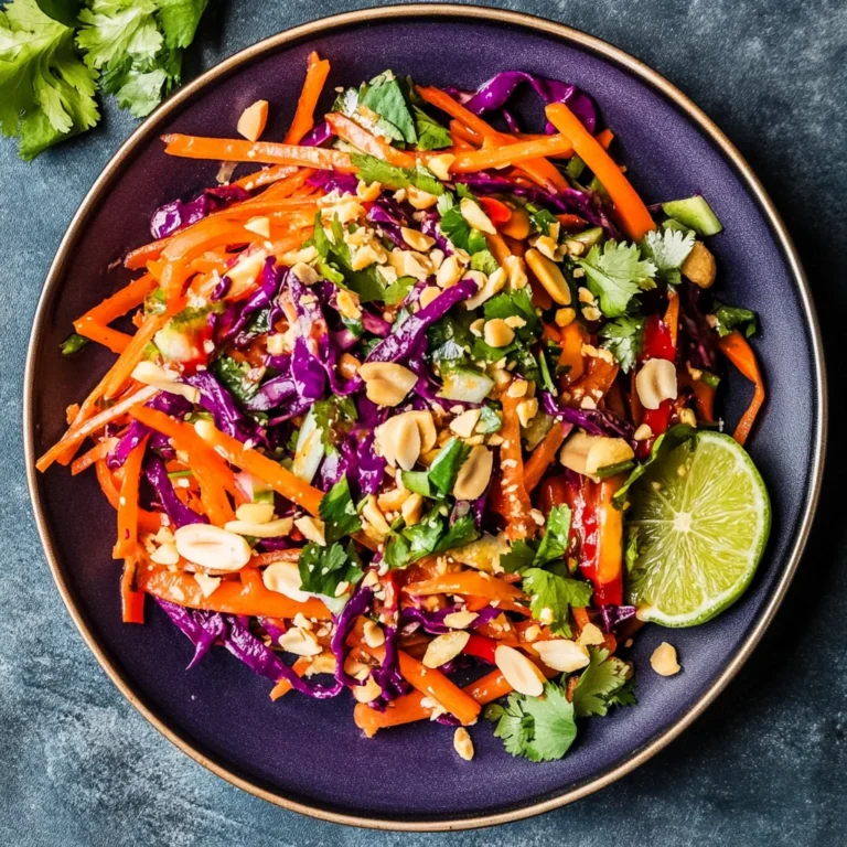 Thai Peanut Crunch Salad with Spicy Lime Dressing: Addictive