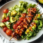 BBQ Chicken Skewer Salad