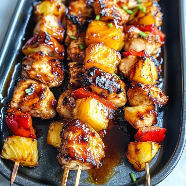 BBQ Pineapple Chicken Kabobs