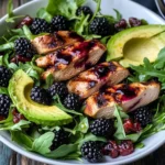 Blackberry Basil Grilled Chicken Salad
