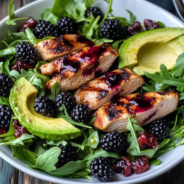 Blackberry Basil Grilled Chicken Salad
