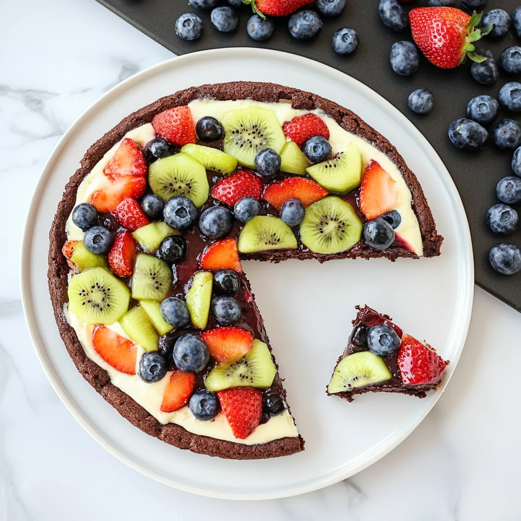 Brownie Fruit Pizza: A Deliciously Fudgy Treat at Home