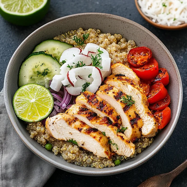 Chicken Quinoa Bowls with Coconut Lime Drizzle: Zesty Del…