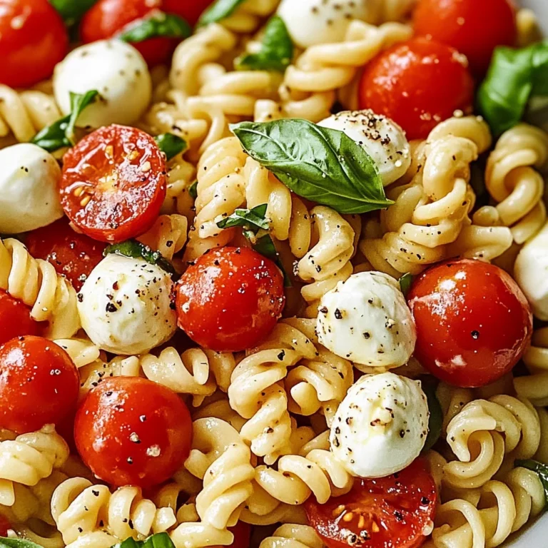 Creamy Caprese Pasta Salad