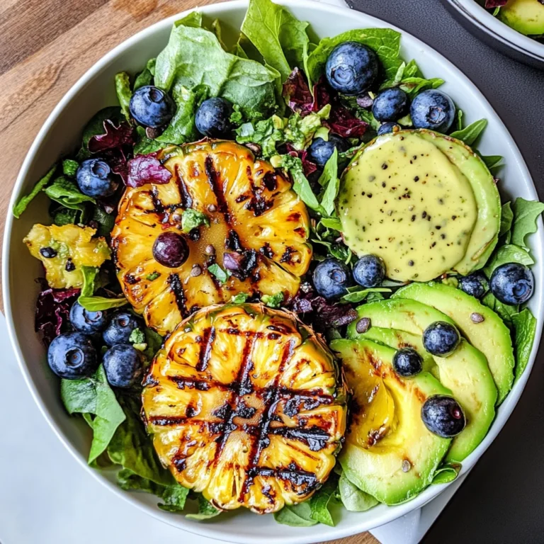 Creamy Citrus Dressing + Grilled Pineapple Salad