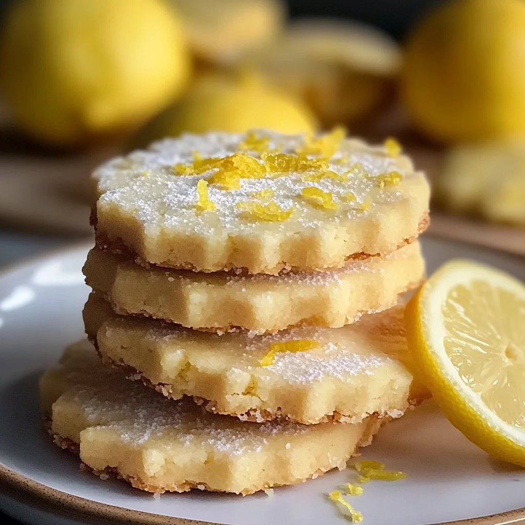 Crispy Lemon Shortbread Cookies