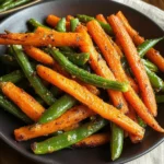 Crispy Roasted Carrots and Green Beans