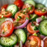 Cucumber, Onion, and Tomato Salad… Simple and Good