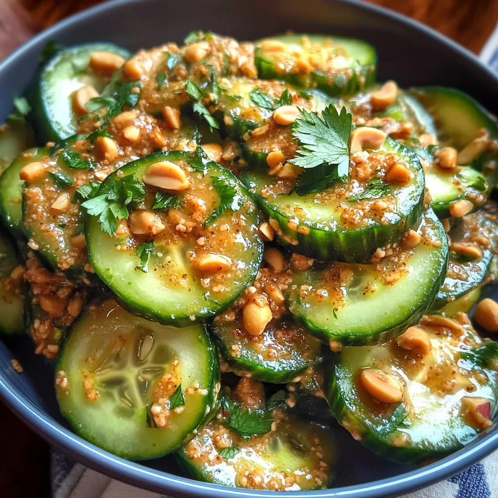Cucumbers in Spicy Peanut Sauce