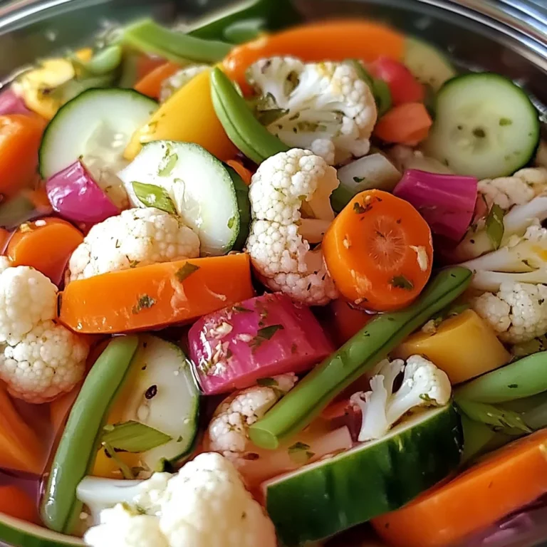 Easy Refrigerator Pickled Vegetables Recipe - Quick & Tangy!