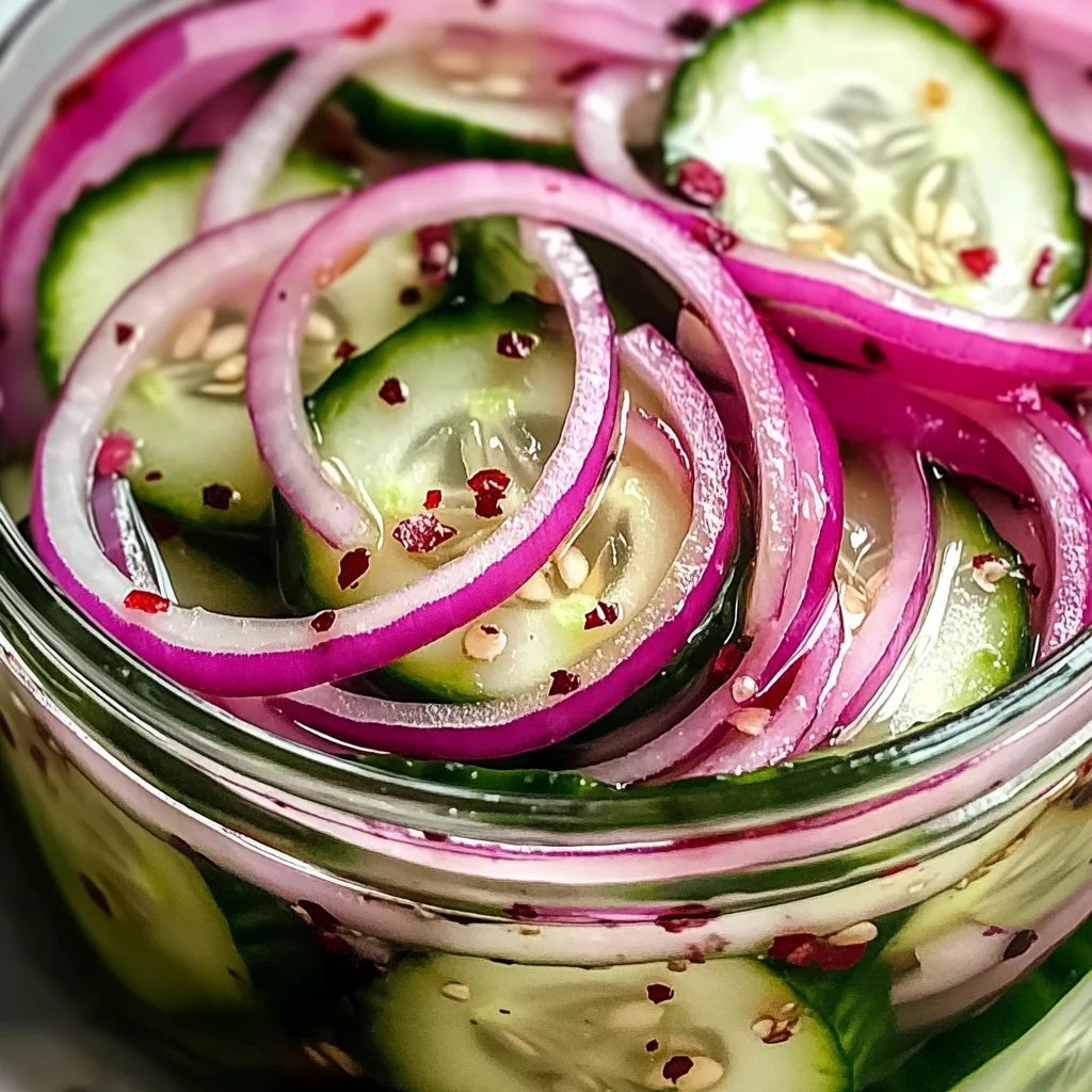Flavorful Pickled Red Onions and Cucumbers