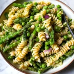 Fresh Spring Pasta Salad Recipe with Asparagus and Lemon Dill Vinaigrette