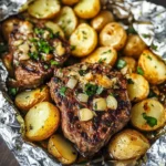 Garlic Butter Steak and Potato Foil Packets