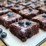 Glazed Blueberry Brownies