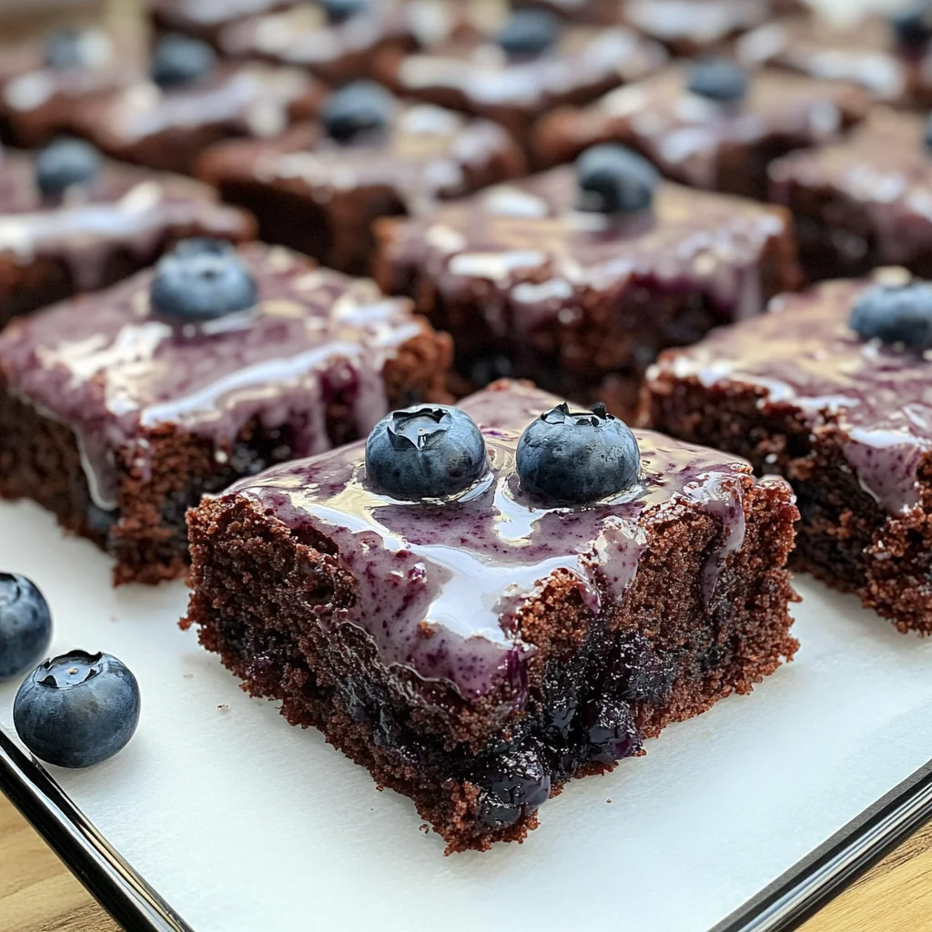 Glazed Blueberry Brownies