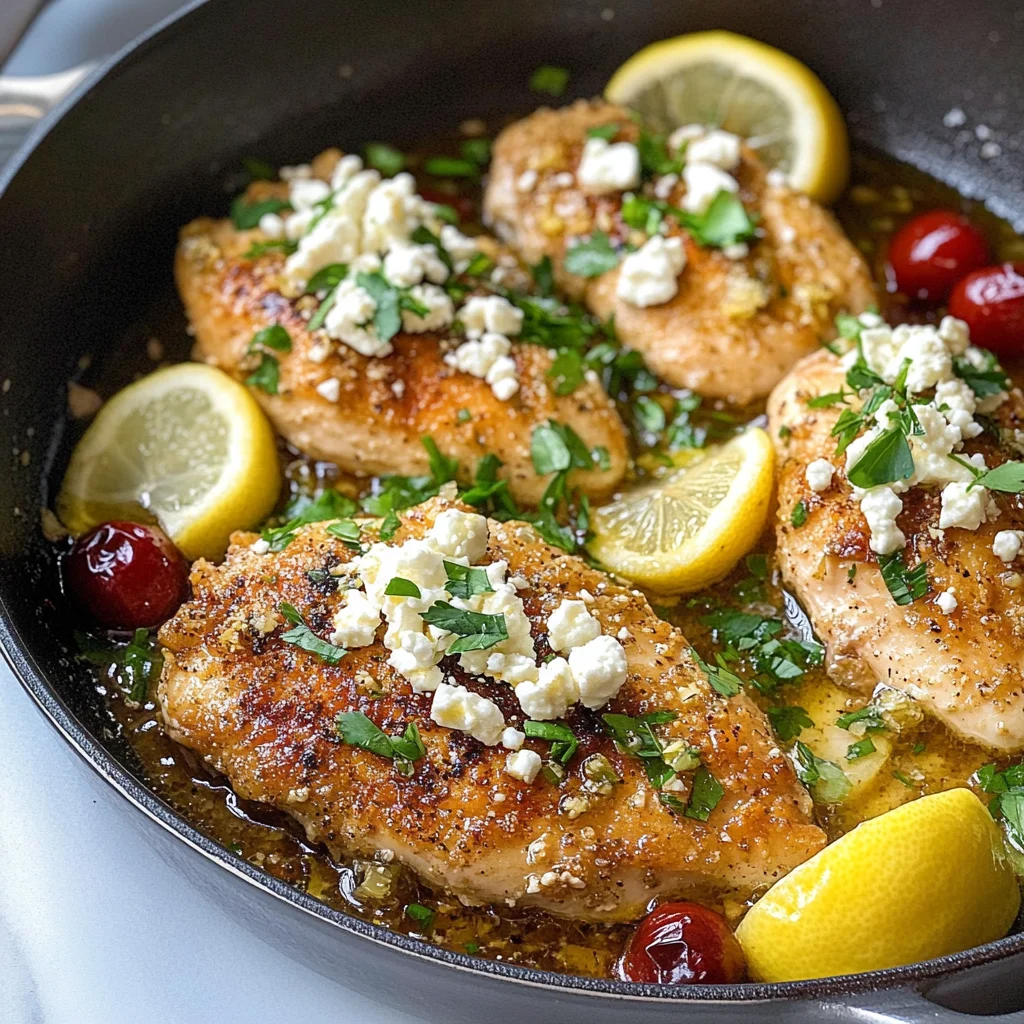 Greek Chicken with Lemon and Feta