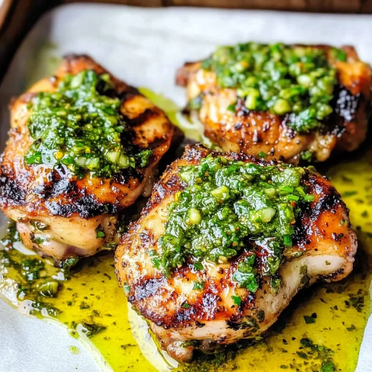 Grilled Chicken Thighs with Chimichurri