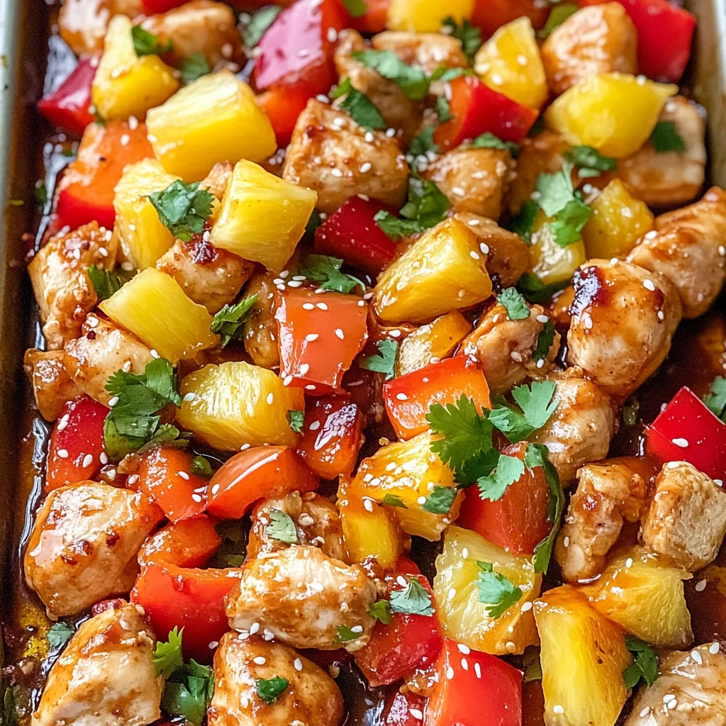 Hawaiian Chicken Sheet Pan Meal (Whole30, Paleo, Low Carb)