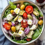 Mediterranean Salad with a Creamy Feta Dressing