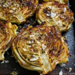 Oven Roasted Garlic Cabbage Steaks