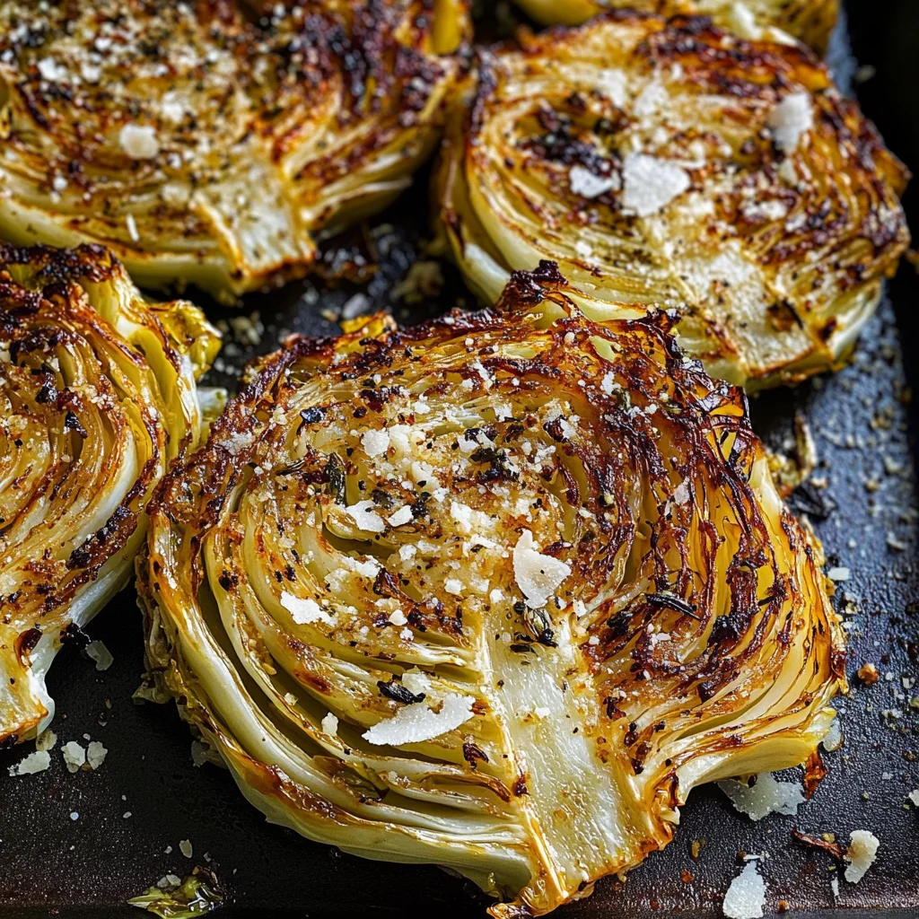 Oven Roasted Garlic Cabbage Steaks