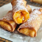 Peach Cobbler Egg Rolls