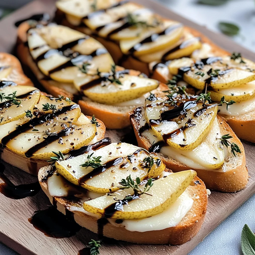 Pear and Brie Crostini