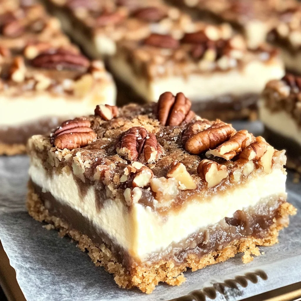 Pecan Pie Cheesecake Bars