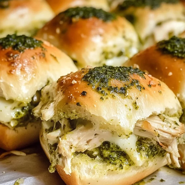 Pesto Chicken Pull Apart Sliders
