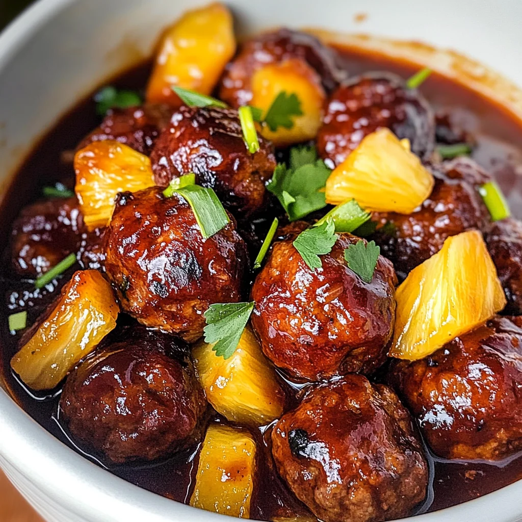 Pineapple BBQ Meatballs