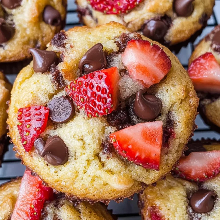 STRAWBERRY CHOCOLATE CHIP MUFFINS