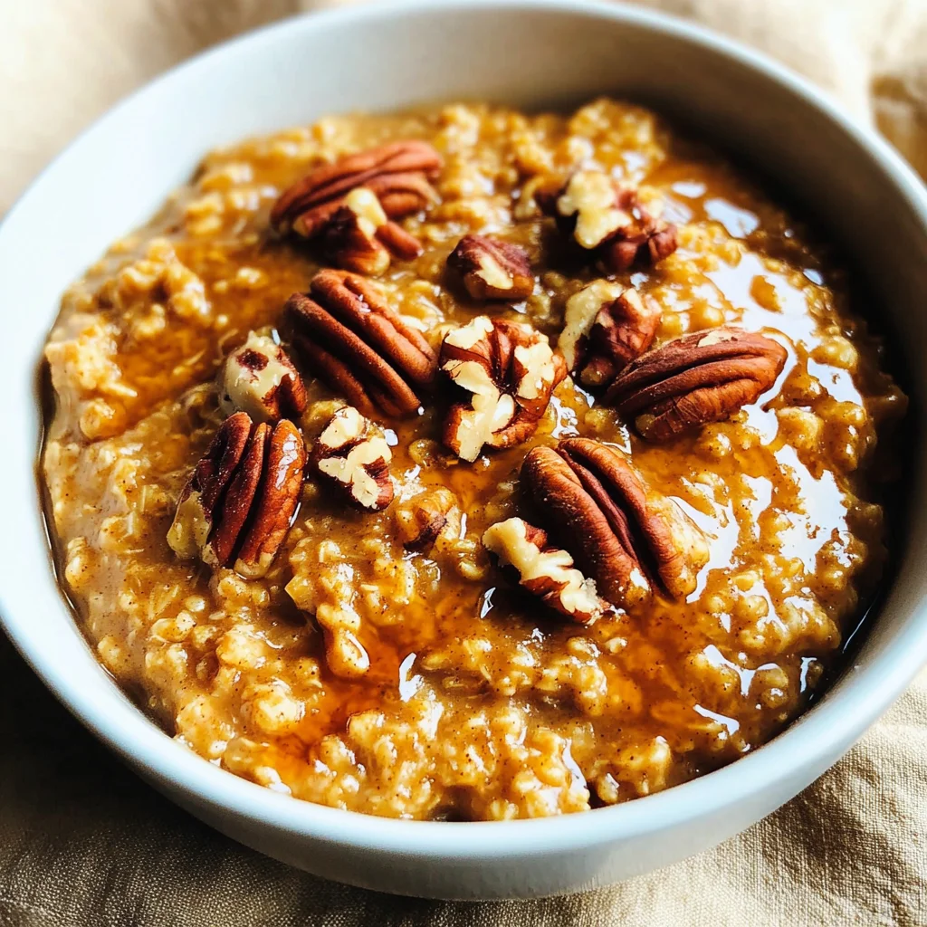 Slow Cooker Pumpkin Pie Oatmeal
