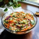 Spring Roll Salad with Spicy Ginger Dressing