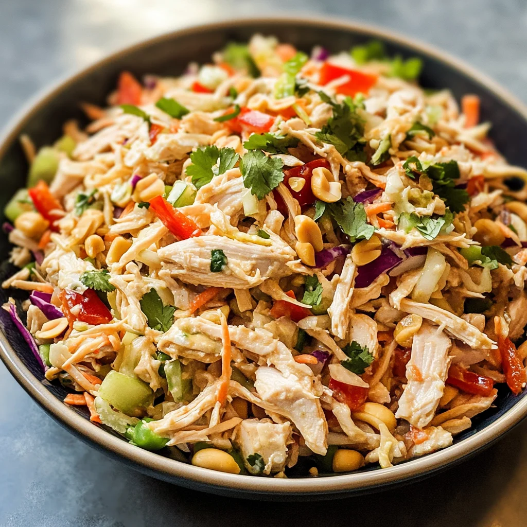 Thai Chicken Salad with Peanut Dressing