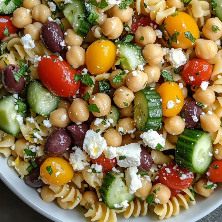 mediterranean chickpea pasta salad